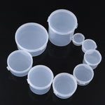 boîtes rondes transparentes réutilisables boites rangement petites bijoux modernes pratiques
