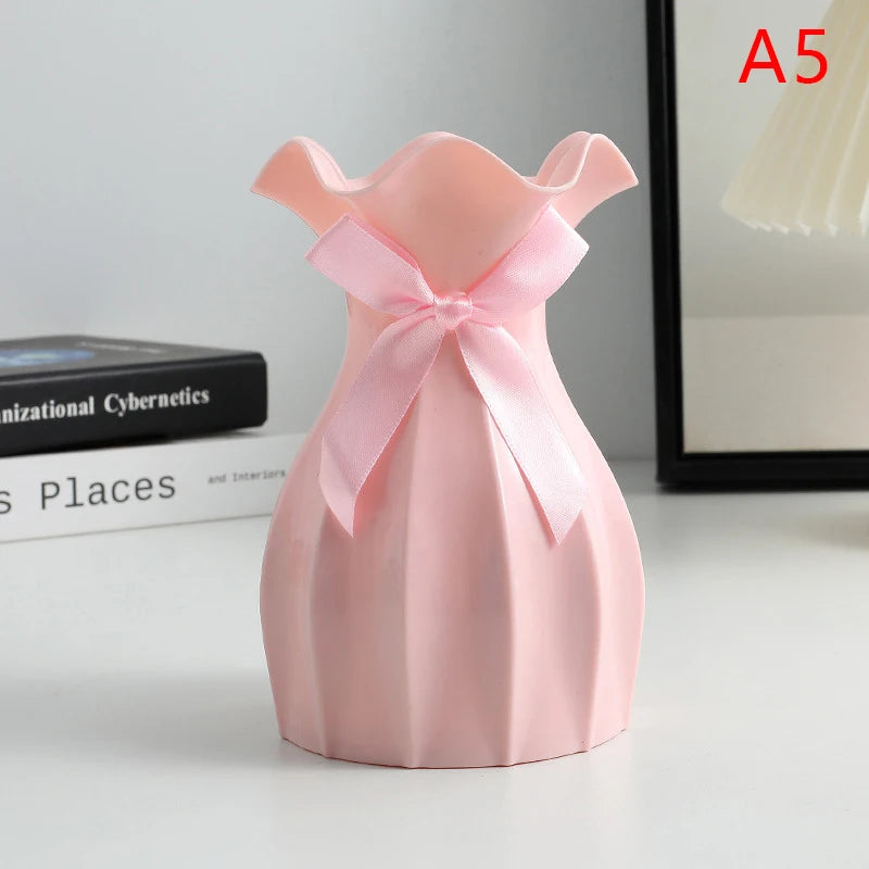 vase moderne élégant rose blanc vert bleu gris beige rayures plissées opacité cordelette
