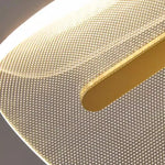 suspension lumineuse moderne blanc doré texture maille fine clips métalliques 6000K 4500K 3000K