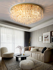 lustre cristal argenté moderne suspension lumière variable couleurs