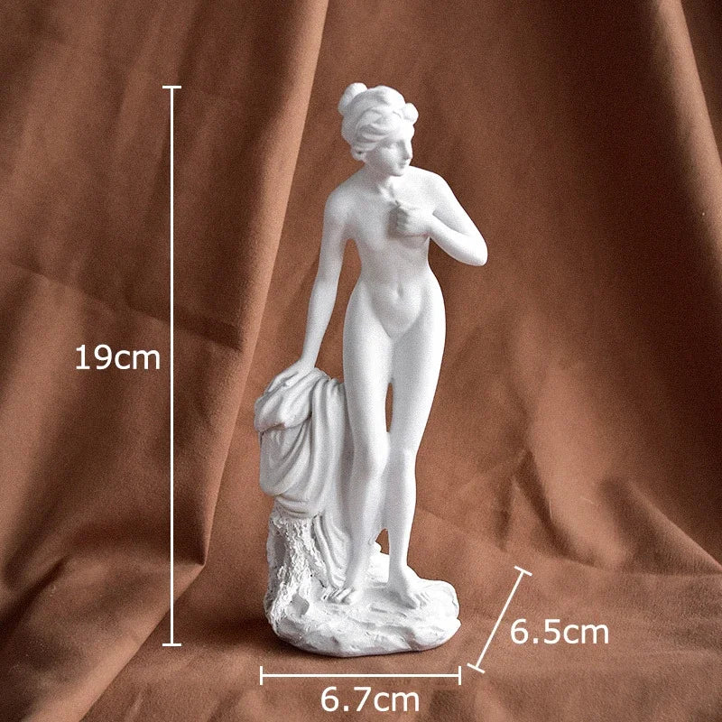 statue déesse vénus résine art classique figurine femme nue pose antique decoration