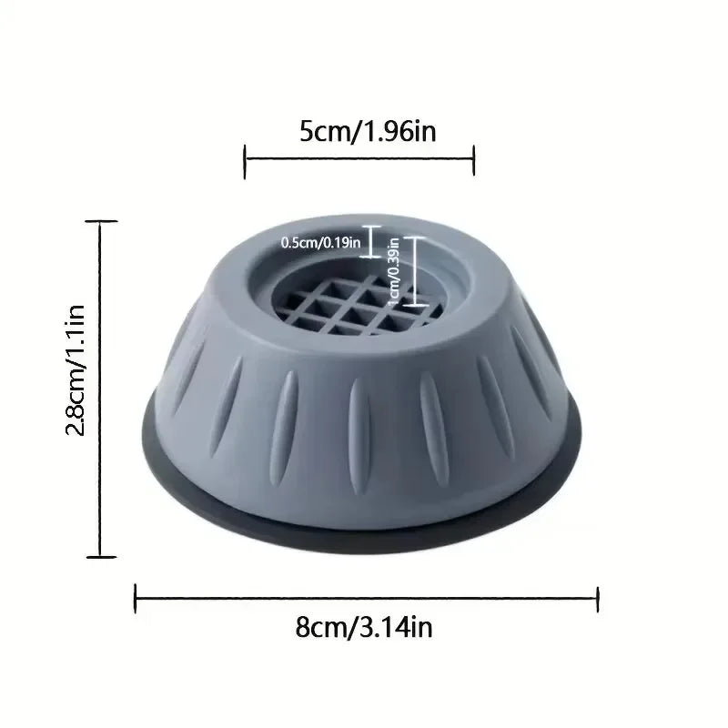 protections pieds meubles anti vibration caoutchouc texturé gris noir silencieux machine laver réfrigérateur table
