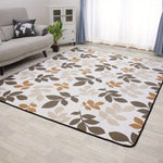 tapis fleuré moderne polypropylène antidérapant extérieur intérieur salon chambre vert clair rose