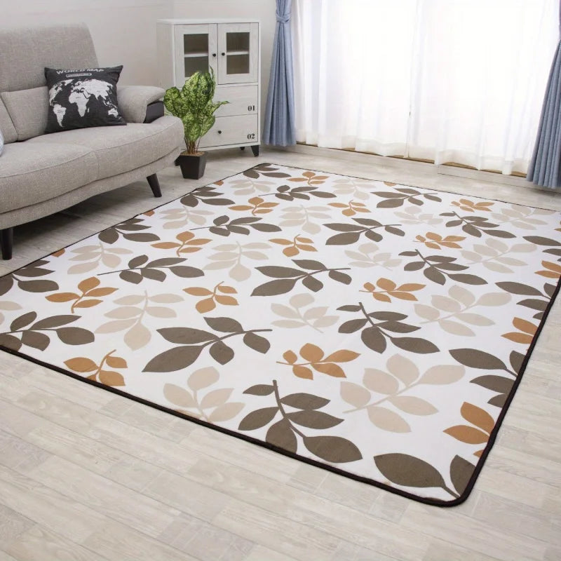 tapis fleuré moderne polypropylène antidérapant extérieur intérieur salon chambre vert clair rose