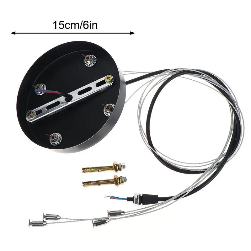 suspension lumineuse minimaliste noir blanc mat pièces fixation câbles durable résistant