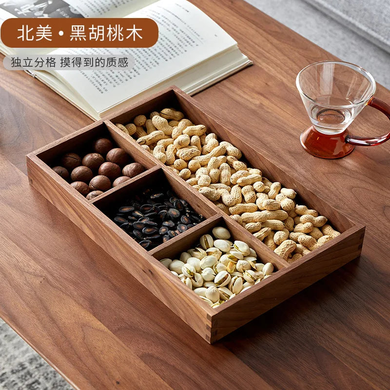 boîte compartiments bois marron clair minimaliste poignées rangement organisation clés bijoux cosmétiques papeterie écologique