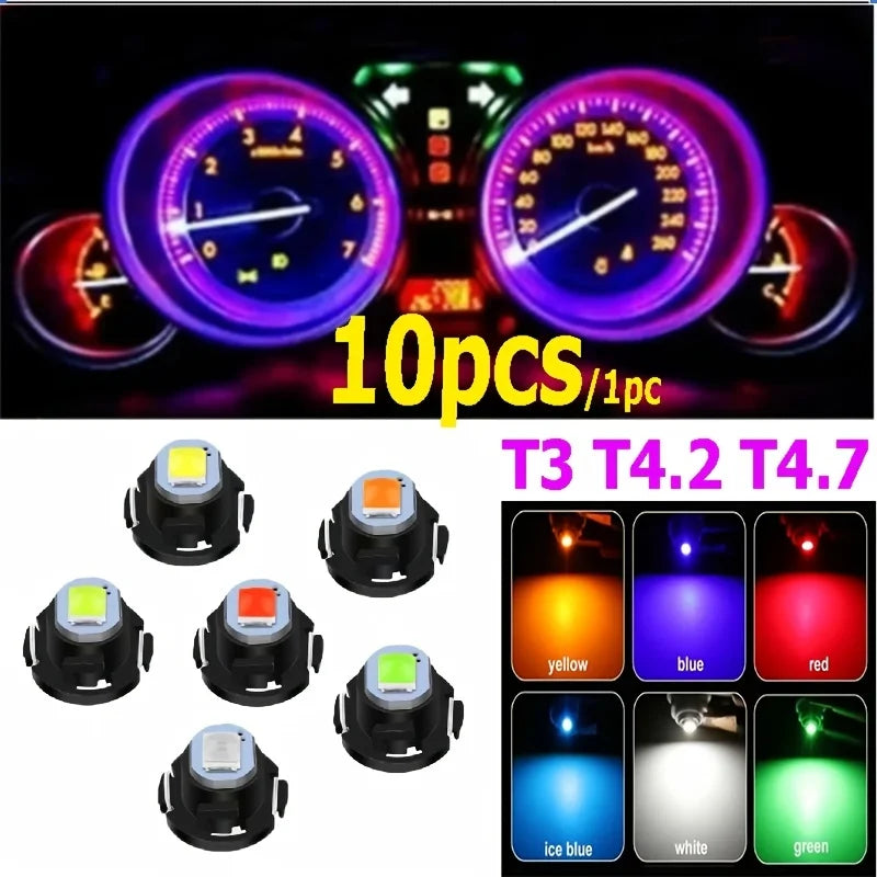 ampoule led automobile 12v tableau bord éclairage intérieur voiture blanc brillant