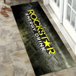tapis noir jaune rockstar energy pro series antidérapant polyester moderne salon chambre sol maison