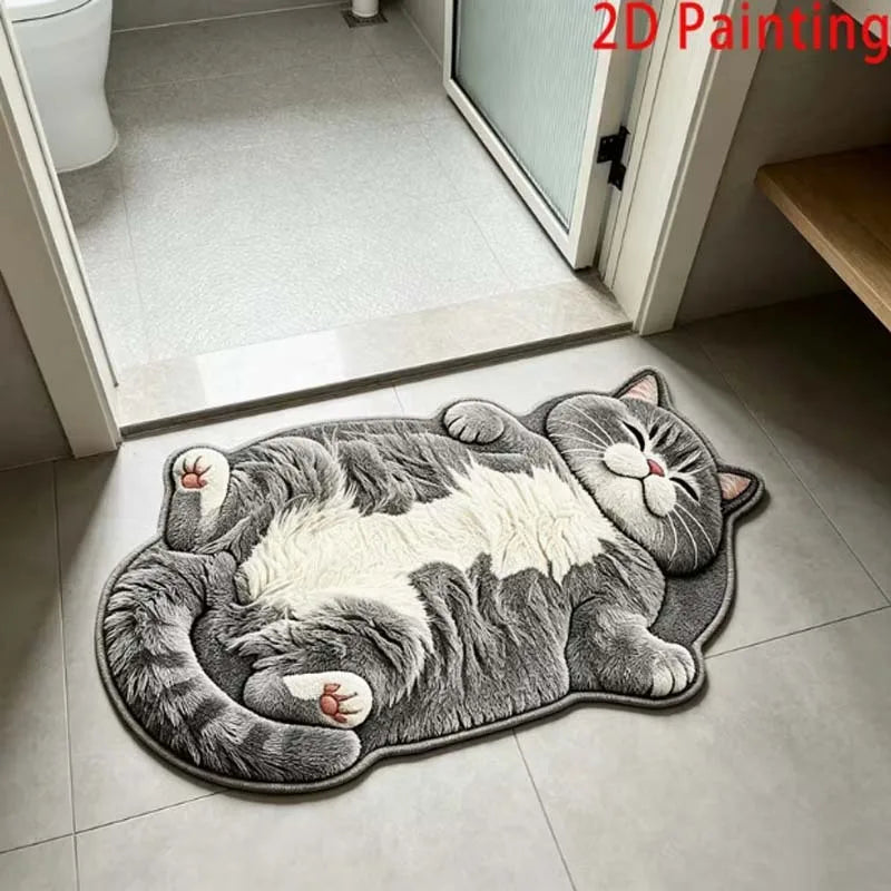 tapis forme lapin moderne doux marron clair blanc antidérapant salon chambre