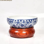 cendrier bois rouge brillant classique maison décorationateau thé vases plantes