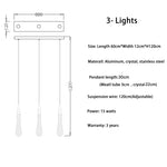 suspension lumineuse moderne cristal doré transparent gouttes verre led