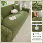 housse canapé élastique velours extensible salon fauteuil modulaire coussin décoratif