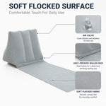 matelas gonflable dos gris velours doux portable pliable léger valve
