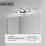 lampe murale led moderne noire fixée mur 100cm 40cm 60cm 80cm