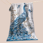 serviette bain coton fleur multicolore moderne jacquard absorbante toilette confortable respectueuse peau lavable machine