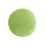 taies d'oreillers rondes velours couleurs unies moderne décoratives intérieur blanc bleu marine jaune rose