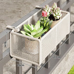 bac fleurs moderne fer forgé noir beige maille métallique clipsReusableBlackWhiteModernDesignPlantHolderSML