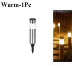 lampe solaire jardin led acier inoxydable moderne argenté doré ip65extérieur minimaliste