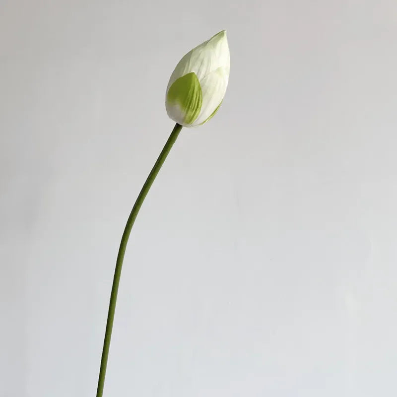 Décoration maison bouquet artificiel fleurs lotus vert blanc rose naturelextérieurintérieur