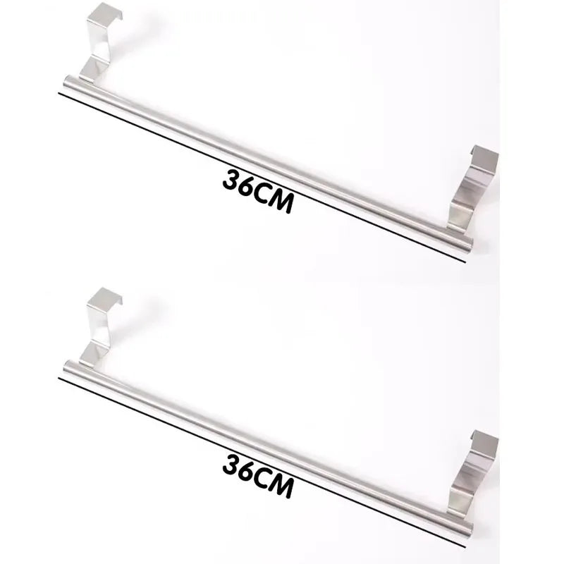 porte serviettes mural acier inoxydable clips fixation moderne 23cm 36cm lisse argenté sans perçage