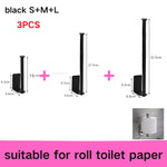 porte serviettes porte papier toilettique acier inoxydable réutilisable moderne clips crochets noir multifonctionnel sans