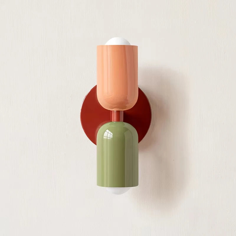 applique murale moderne led vert rouge beige noir éclairage quotidien minimaliste fixée mur