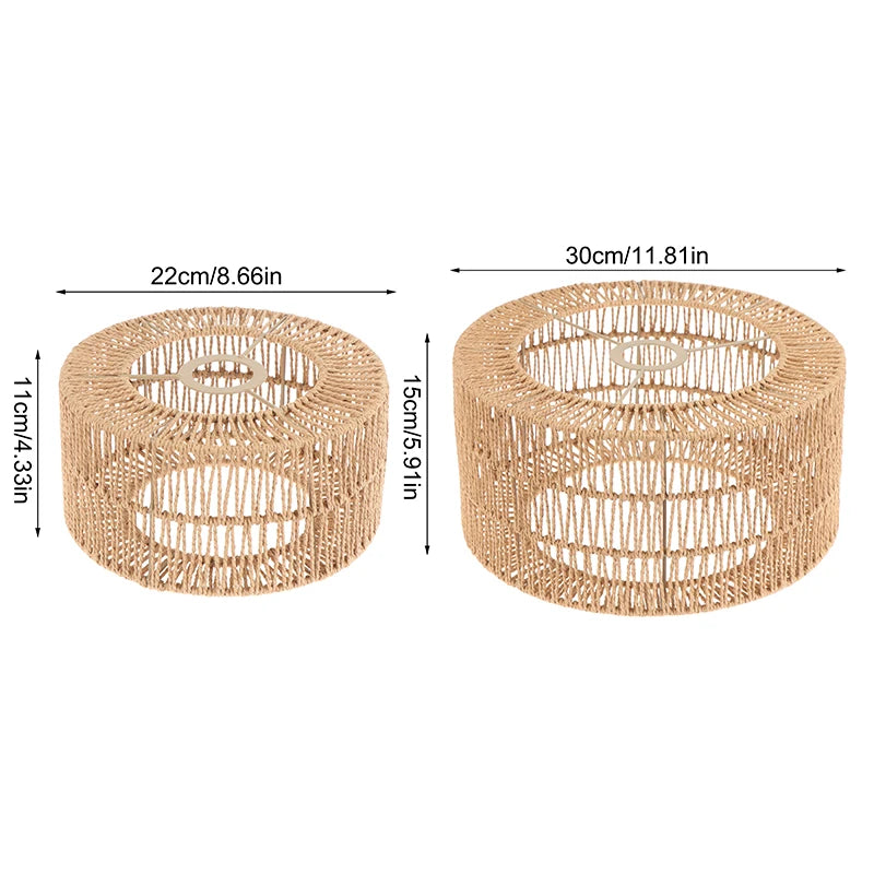 suspension lumineuse tissée fibres naturelles rustique boho chic opacité naturelle beige chaîne métallique
