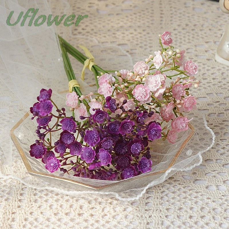 bouquets artificiels fleurs simples blanc jaune rouge rustique naturel mariage décoration tableintérieur
