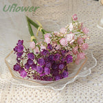 bouquets artificiels fleurs simples blanc jaune rouge rustique naturel mariage décoration tableintérieur