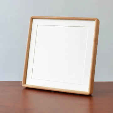 cadre photo carré bois naturel classique 25x25cm 20x20cm 15x15cm marron clair