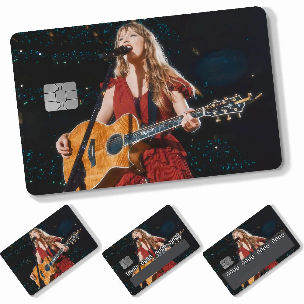 autocollants adhésifs cartes bancaires personnalisées danseur scène espoir bleu clair moderne amovibles