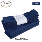 serviettes table tissu rouge vert noir 30x45cm uni réutilisable fêtes mariage opaques classiques pièces