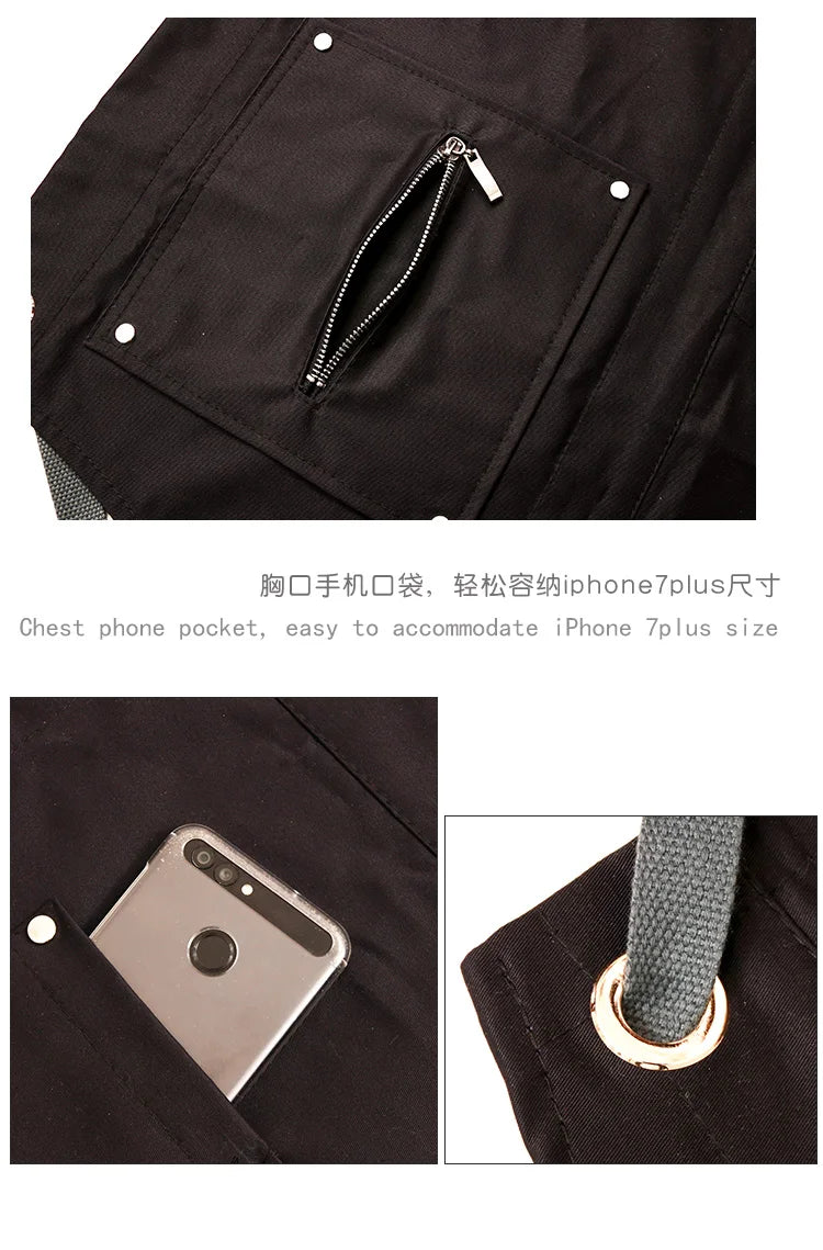 tablier cuisine noir uni classique poches élastiquées ajustement élastique waterproof