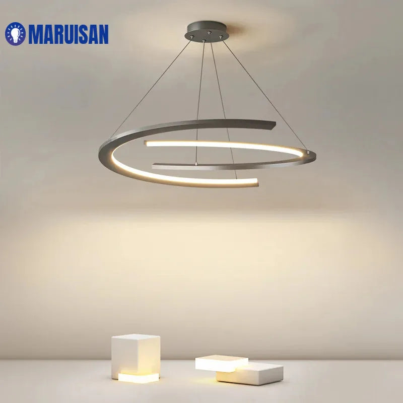 suspension lumineuse moderne gris blanc minimaliste salon chambre hôtelversible autonomependentifchaînes