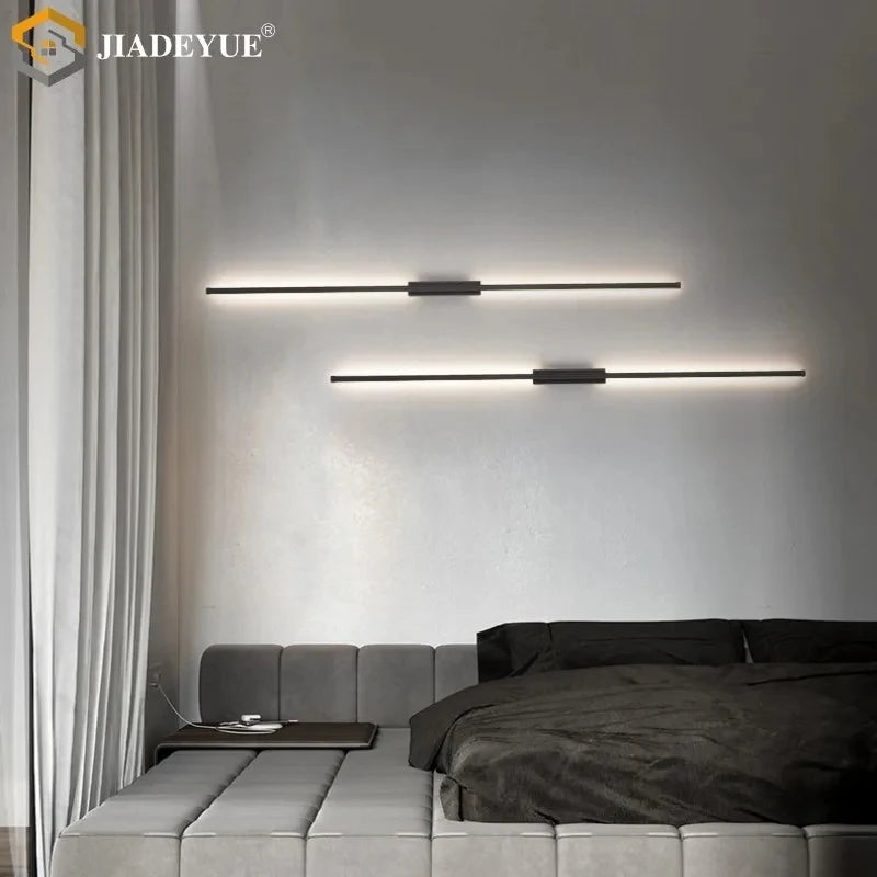 applique murale led moderne minimaliste noir éclairage quotidien 90 260V 3000K 4000K 6000K aluminium