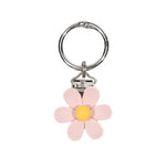 porte clés pince chapeau fleurs simples moderne minimaliste beige blanc jaune rose adhésif voyage