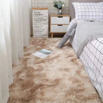 tapis doux gris clair peluche motifs floraux moderne confortable polyester lavage mécanique solide