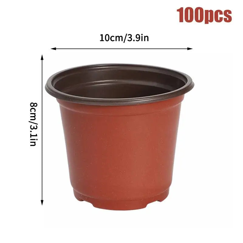 pots fleurs plastique orange noir modernes jardins plantes succulentes petits conteneurs jardinage semis fleurs