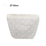 panier vélo clips marron bleu clair rose violet gris tissé dentelle moderne traditionnel
