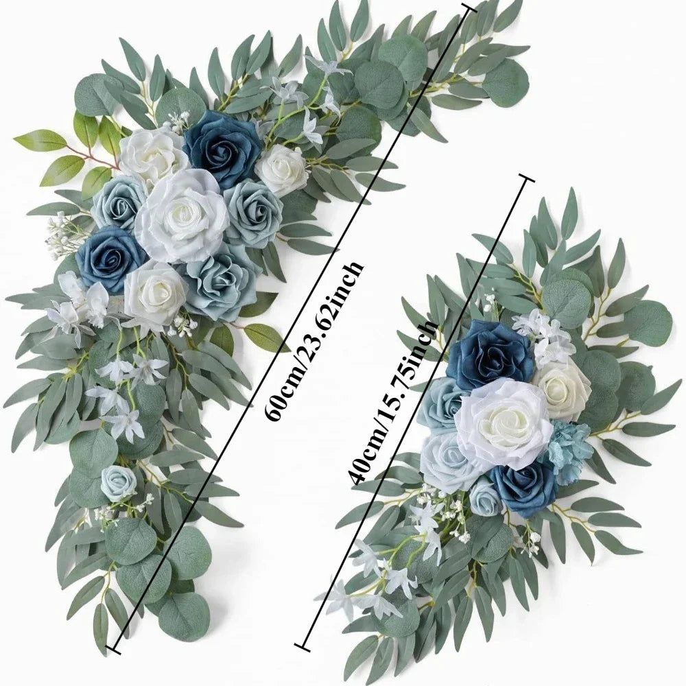 guirlande florale artificielle romantique mariage extérieur decoration maison rose blanc vert
