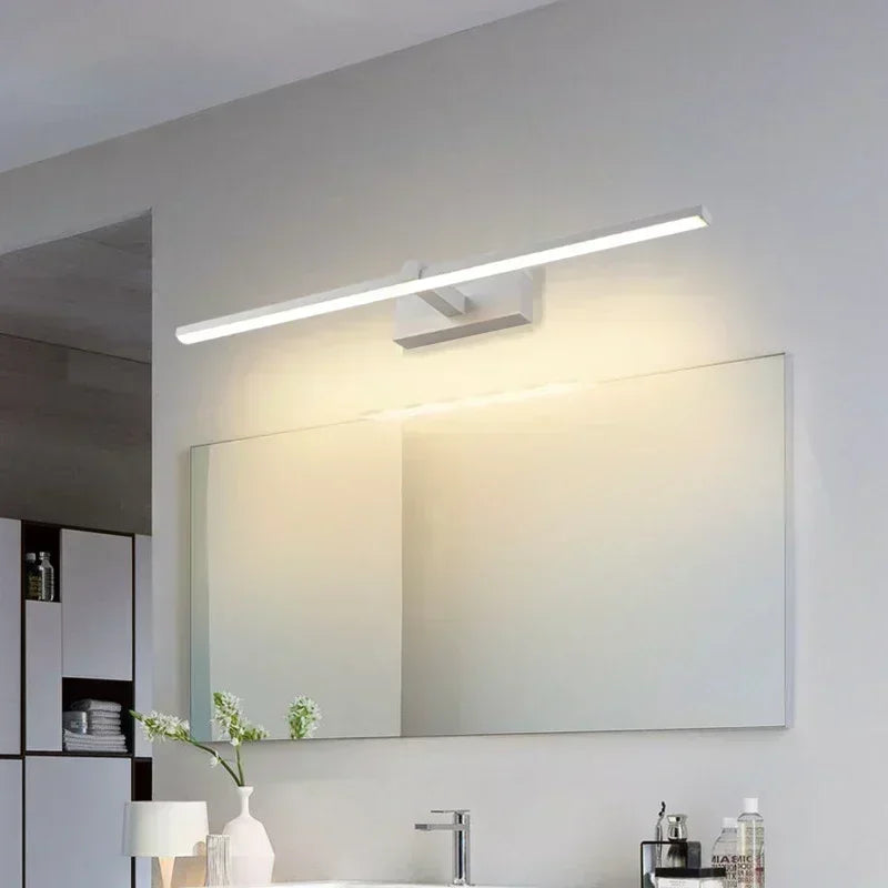 lampe murale moderne miroir intégré éclairage cuisine salle bain led 40 60 80 100cm