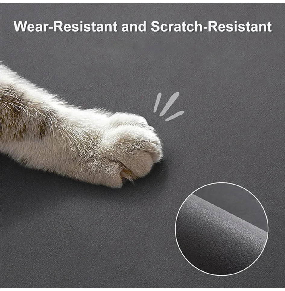 tapis animal compagnie gris uni moderne antidérapant taille 30x40cm 30x50cm bol