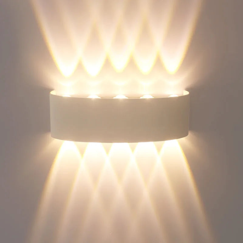 applique murale led blanc moderne ligne ondulée 6w 8w 10w chambre salon entrée
