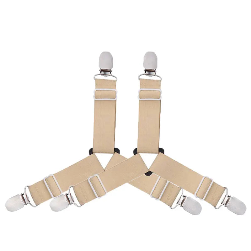 attache élastique lit clips métalliques tissu uni polyester coton moderne bleu noir blanc qualité