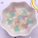 strass résine mickey mouse blanc rose vert bleu argent décoration bijoux enfantin 12mm*10mm