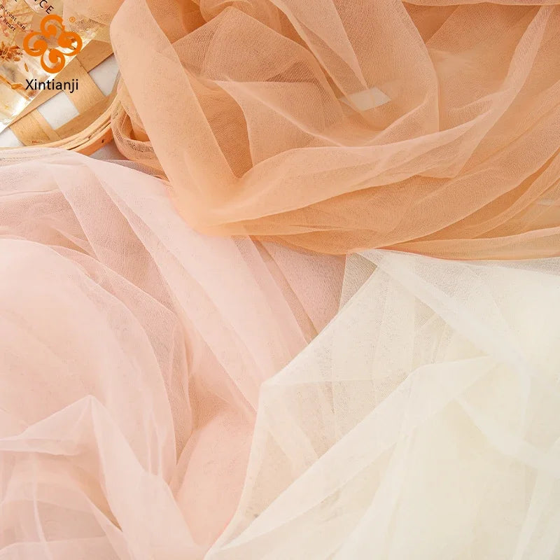 tulle fin élégant blanc beige marron clair bridal veil decoration mariage