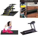 tapis sol noir texture tissée moderne entraînement force jambes abdomens 120x60cm