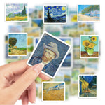 autocollants art impressionnistes adhésifs vinyle pvc multicolores bleu vert jaune opaques adultes adolescents DIY