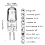 ampoules halogènes transparentes 12V 220V G4 G5.3 G9 filament classique 20W 25W 35W 40W