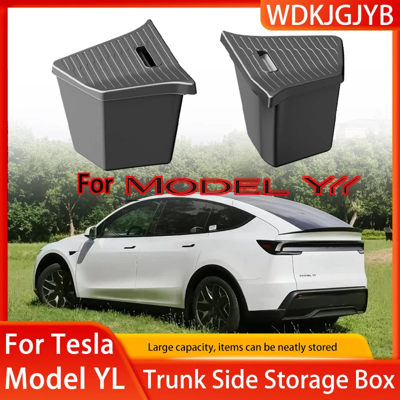 boîte rangement coffre tesla model yl 2026 noir rayures horizontales moderne antirouille légère